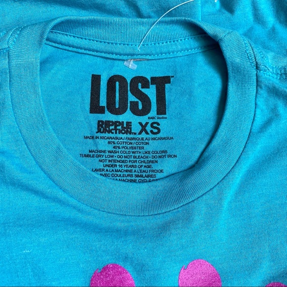New Oceanic Airlines Lost TV Show Ripple Junction Logo Tee Shirt - Picture 3 of 3